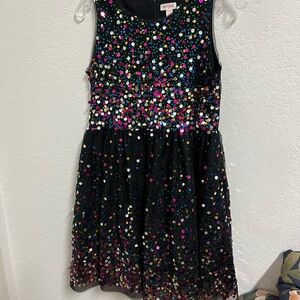 Cat & Jack Black Dress with Colorful Sequins